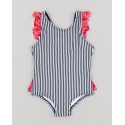 VESTIDO DE BAÑO REF 23008 AZUL-ROJO